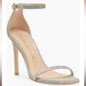 Stuart Weitzman Glittering Silver Heels